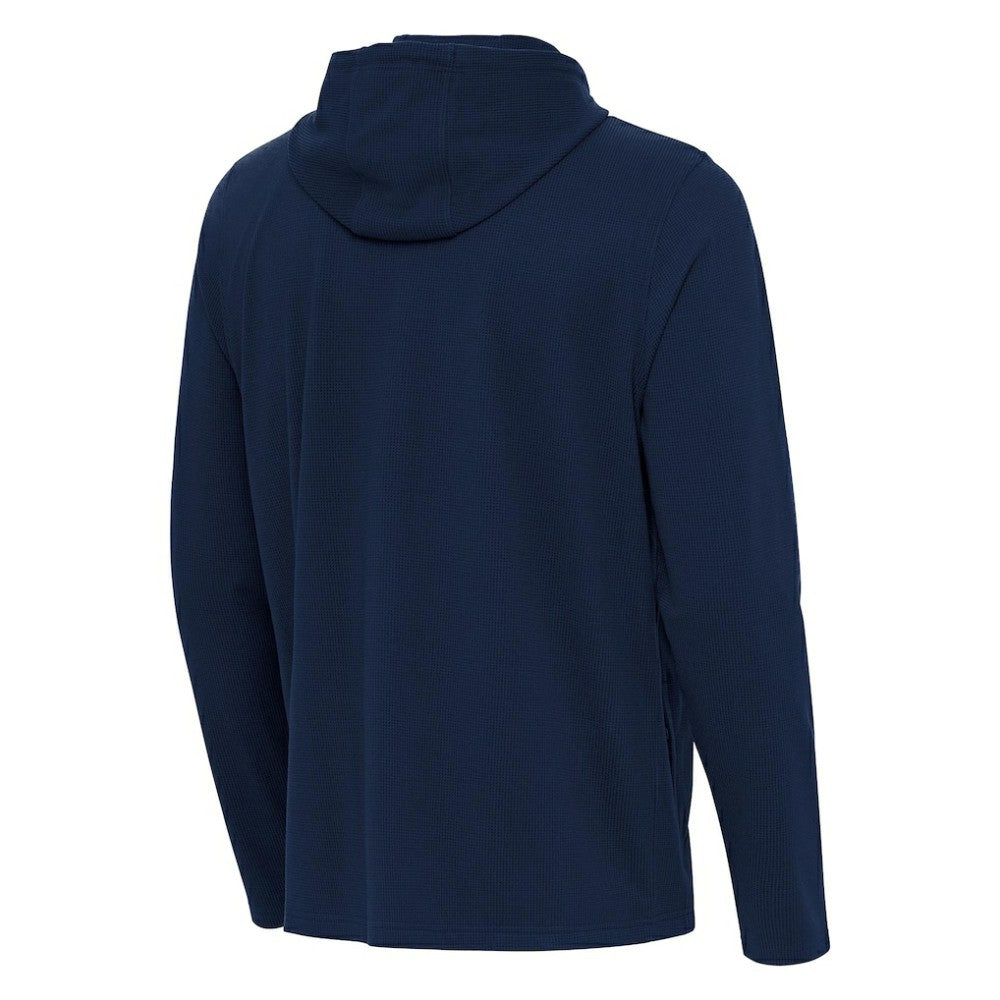 Washington Nationals Antigua Connected Quarter-Zip Pullover Hoodie - Navy