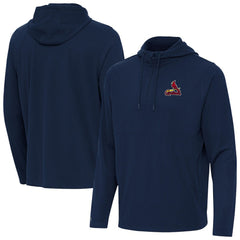 St. Louis Cardinals Antigua Connected Quarter-Zip Pullover Hoodie - Navy