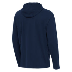 Cleveland Guardians Antigua Connected Quarter-Zip Pullover Hoodie - Navy