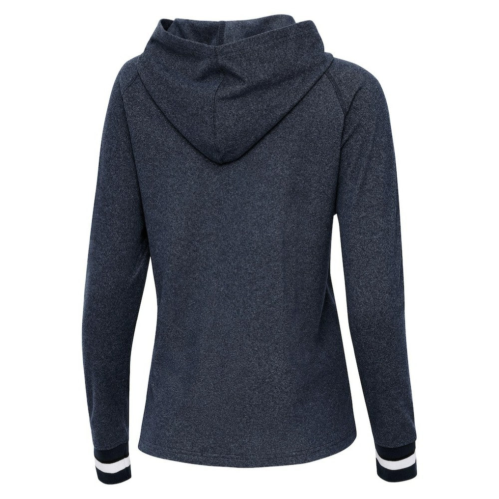 Tampa Bay Rays Antigua Women's Trek Pullover Hoodie - Heather Navy