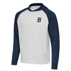Detroit Tigers Antigua Urgent Pullover Hoodie - Heather Navy/Gray