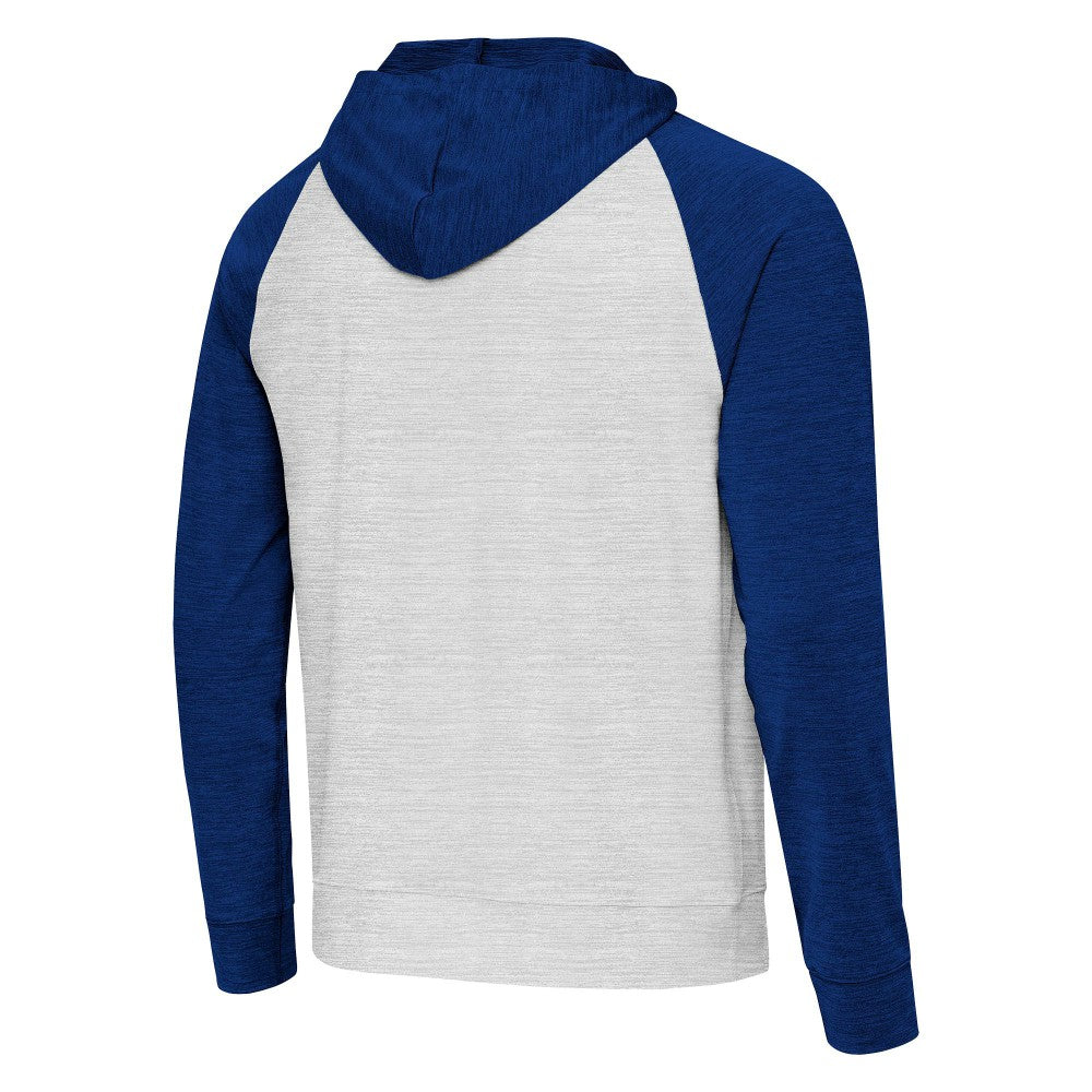 Kansas City Royals Antigua Urgent Pullover Hoodie - Royal/Gray