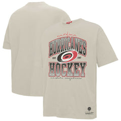 Carolina Hurricanes Mitchell & Ness Women's Dump & Chase Boyfriend T-Shirt Cream