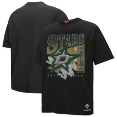 Dallas Stars Mitchell & Ness Women's Choppy Ice Boyfriend T-Shirt Black