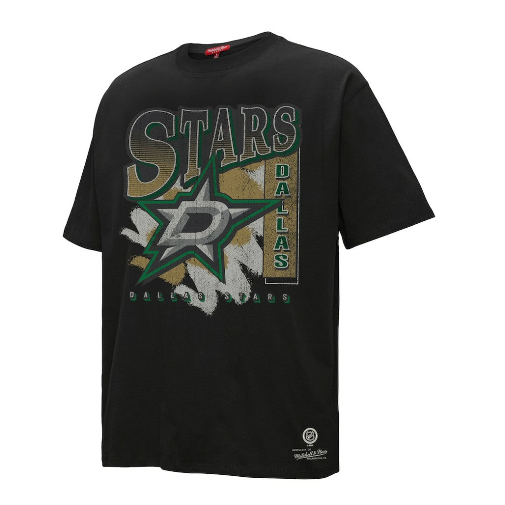 Dallas Stars Mitchell & Ness Women's Choppy Ice Boyfriend T-Shirt Black