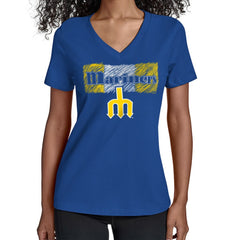 Seattle Mariners Starter Women's Team Color Shading V-Neck T-Shirt - Royal