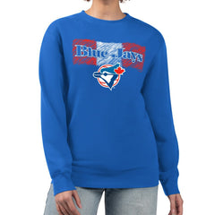 Toronto Blue Jays Starter Women's Team Color Shading Fleece Pullover Sweatshirt - Royal
