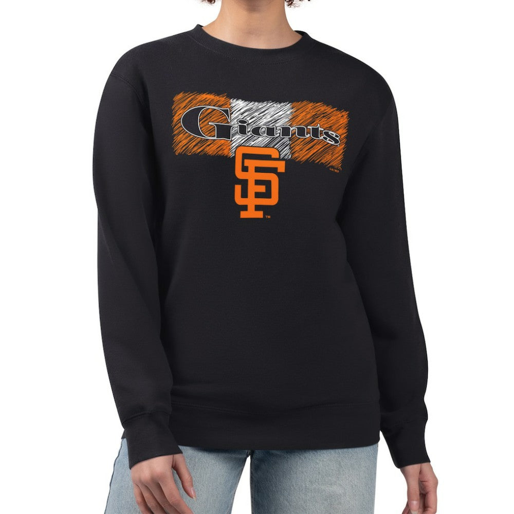 San Francisco Giants Starter Women's Team Color Shading Fleece Pullover Sweatshirt - Black