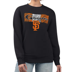 San Francisco Giants Starter Women's Team Color Shading Fleece Pullover Sweatshirt - Black