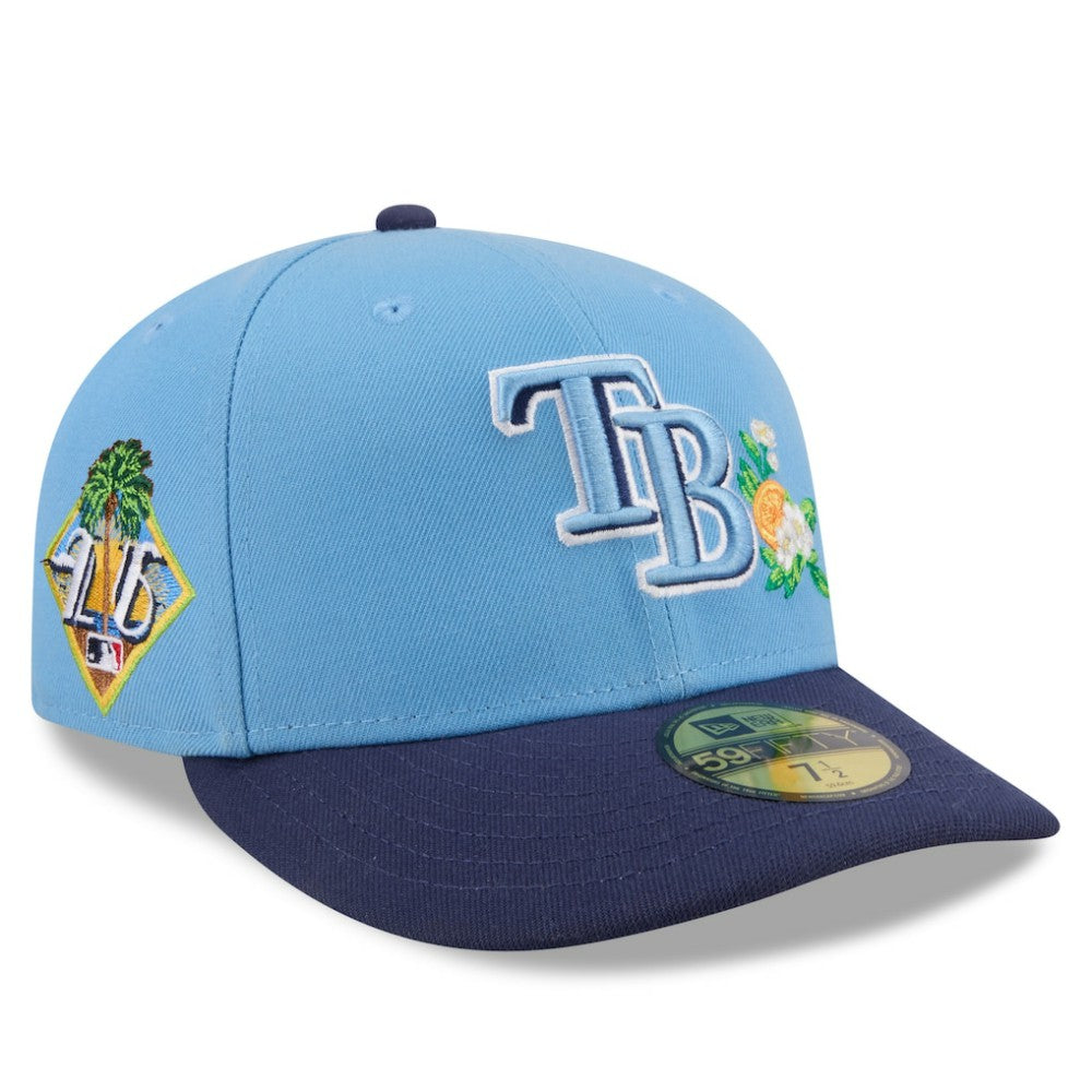 Tampa Bay Rays 2026 Spring Training Low Profile 59FIFTY Fitted Hat - Light Blue/Navy | New Era