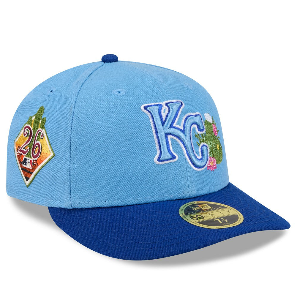 Kansas City Royals 2026 Spring Training Low Profile 59FIFTY Fitted Hat - Light Blue/Royal | New Era