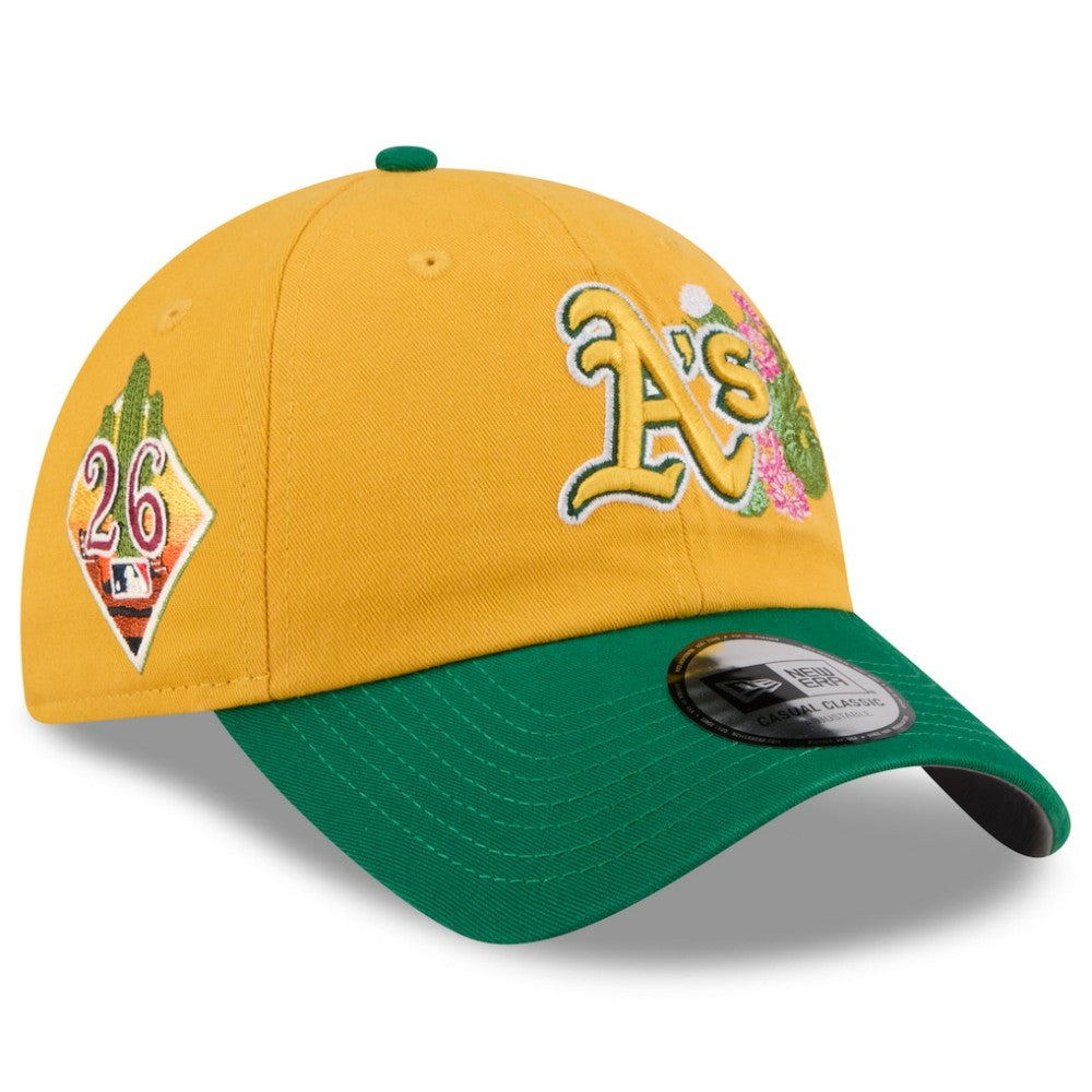 Athletics 2026 Spring Training Casual Classic Adjustable Hat - Gold/Green | New Era