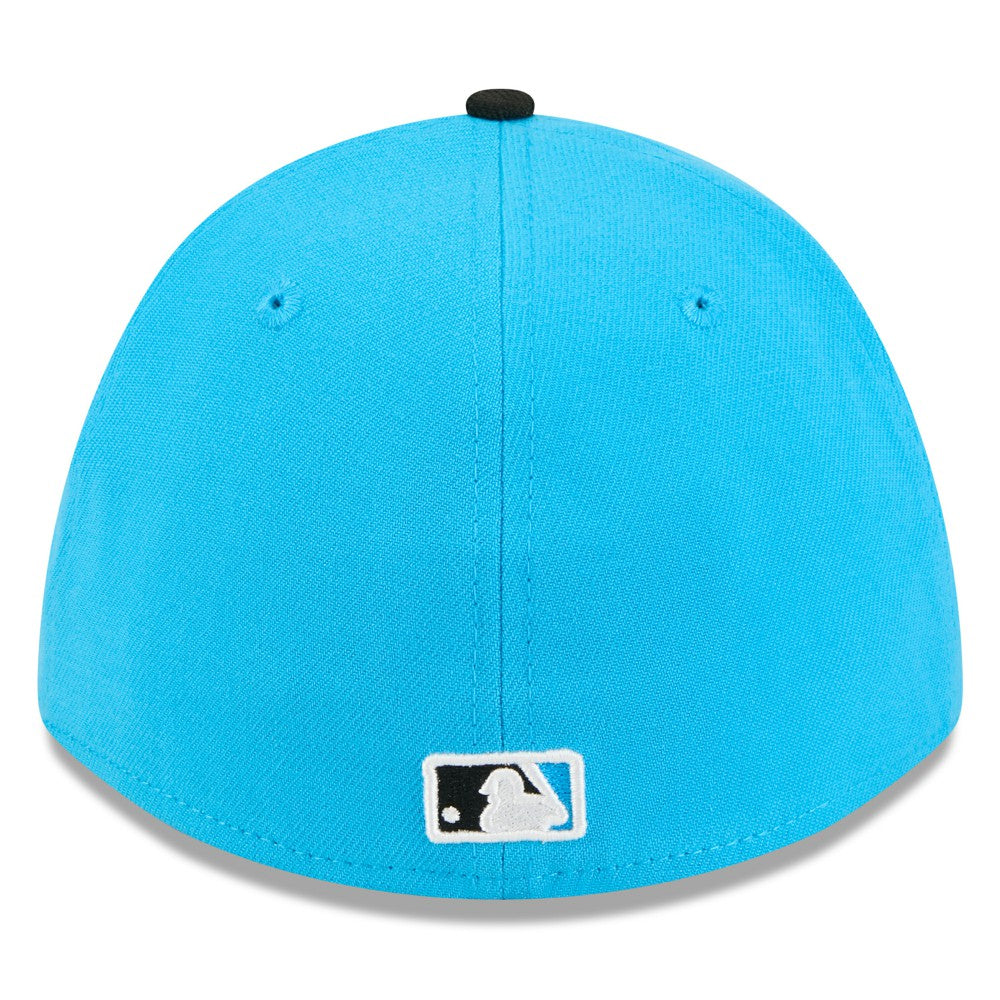 Miami Marlins 2026 Spring Training M-Crown 39THIRTY Flex Hat - Blue/Black | New Era