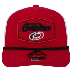 Carolina Hurricanes New Era Team Patch Basic 9SEVENTY Adjustable Trucker Hat Red/White
