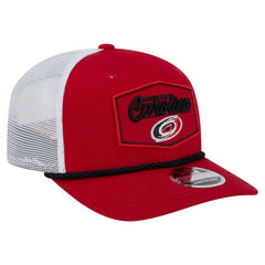 Carolina Hurricanes New Era Team Patch Basic 9SEVENTY Adjustable Trucker Hat Red/White