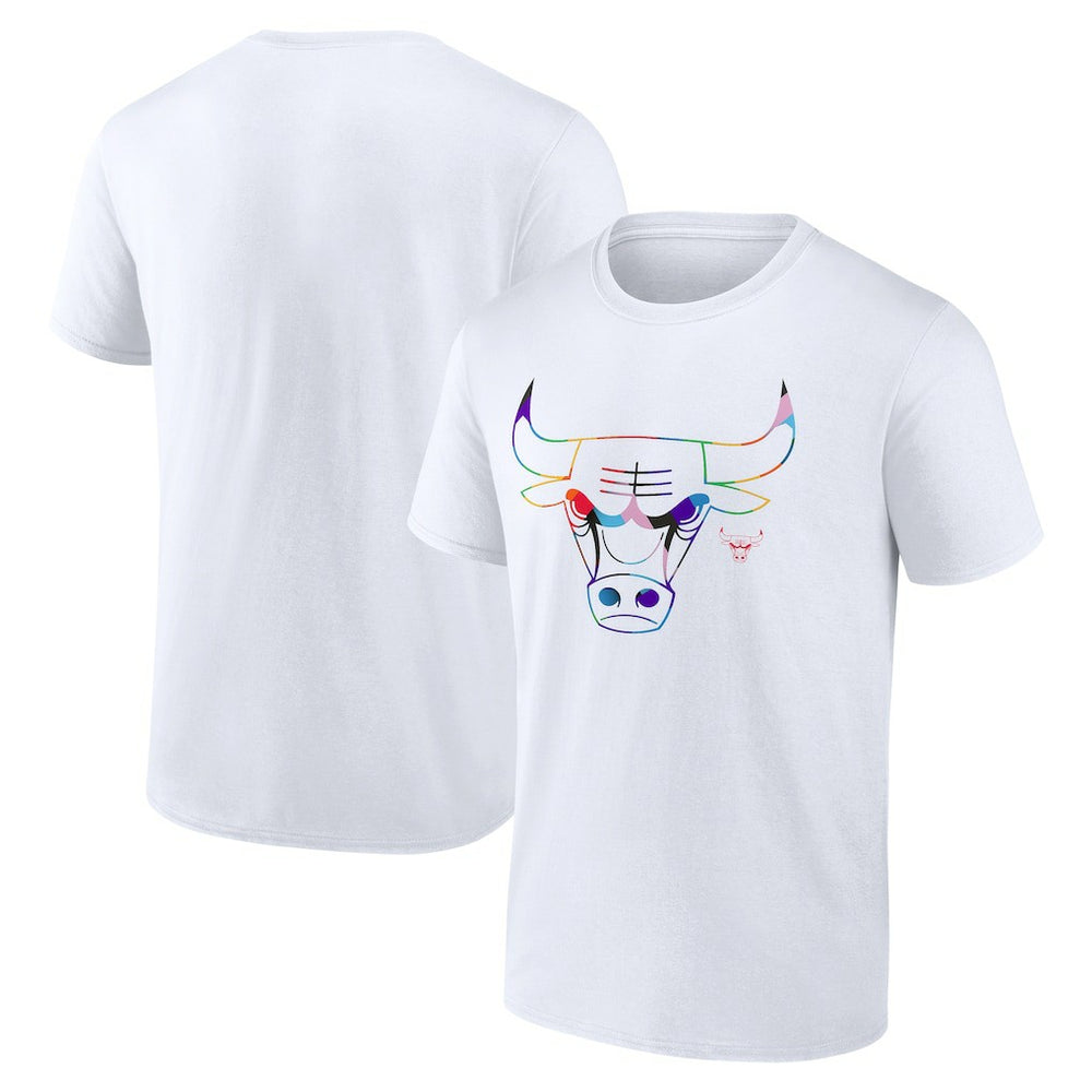 Chicago Bulls Team Logo Pride T-Shirt sale - White on sale