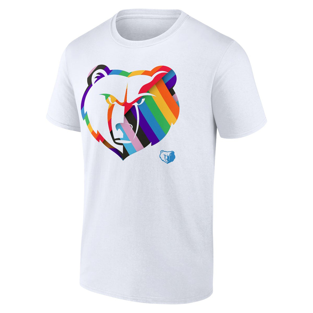 Memphis Grizzlies Team Logo Pride T-Shirt - White cheap