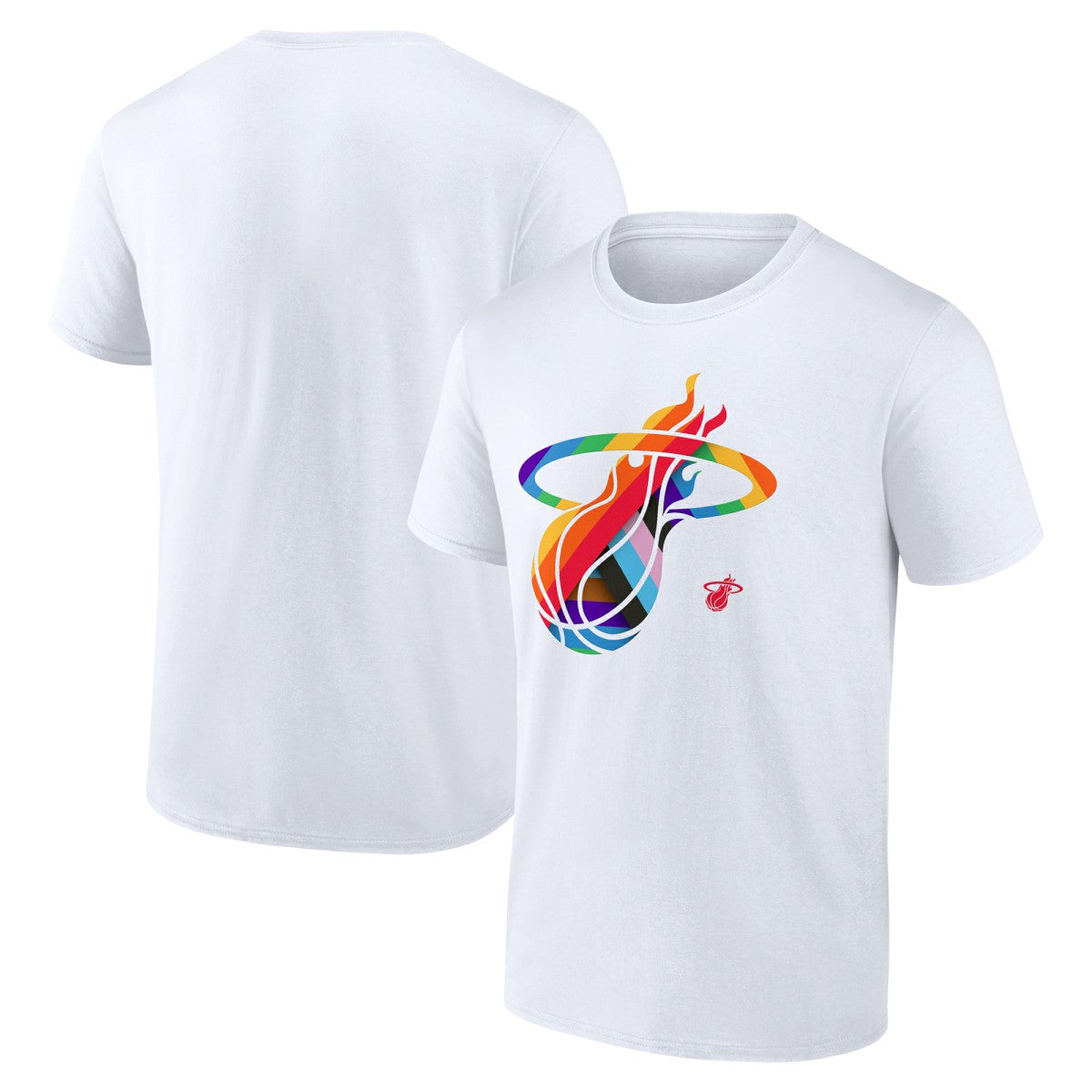Miami Heat Team Logo Pride T-Shirt - White sale