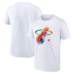 Miami Heat Team Logo Pride T-Shirt - White sale