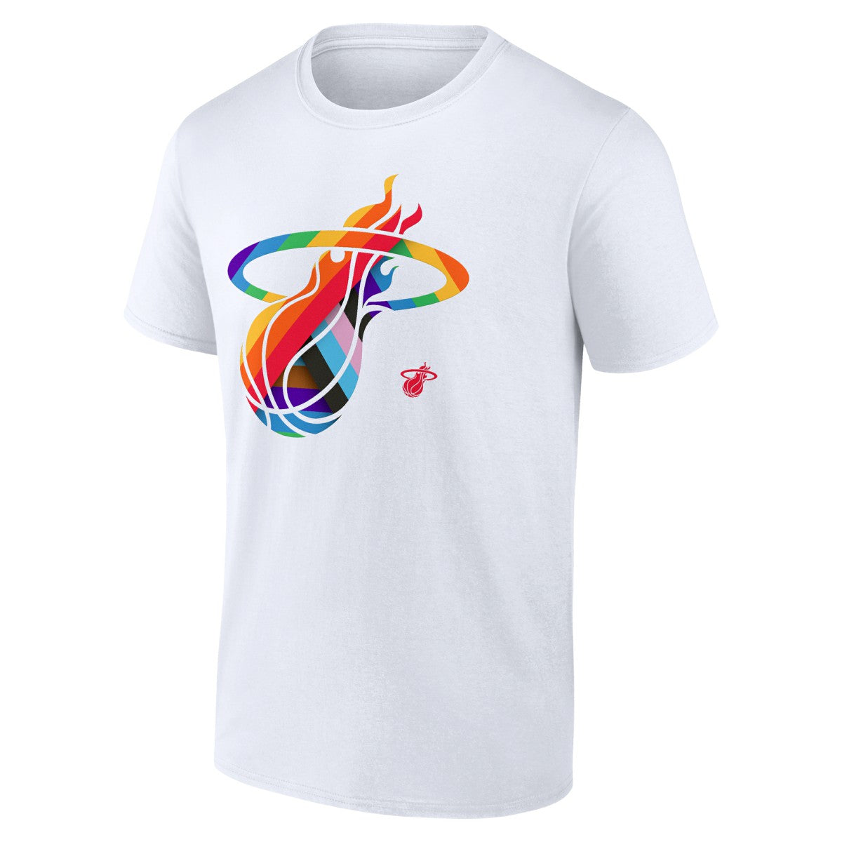 Miami Heat Team Logo Pride T-Shirt - White sale