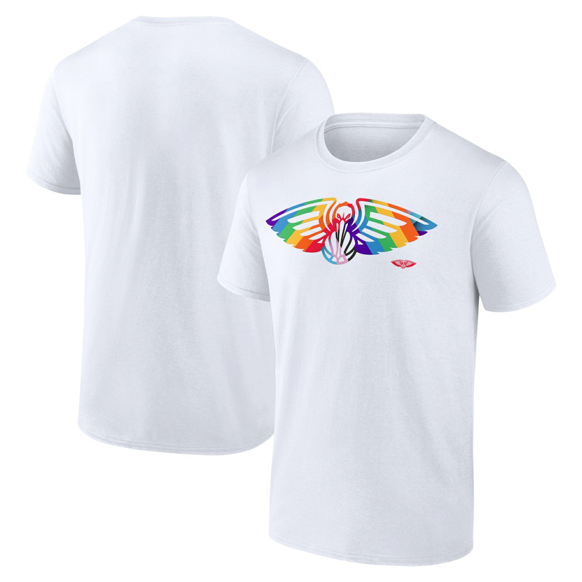 New Orleans Pelicans Team Logo Pride T-Shirt - White for sale
