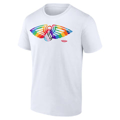 New Orleans Pelicans Team Logo Pride T-Shirt - White for sale