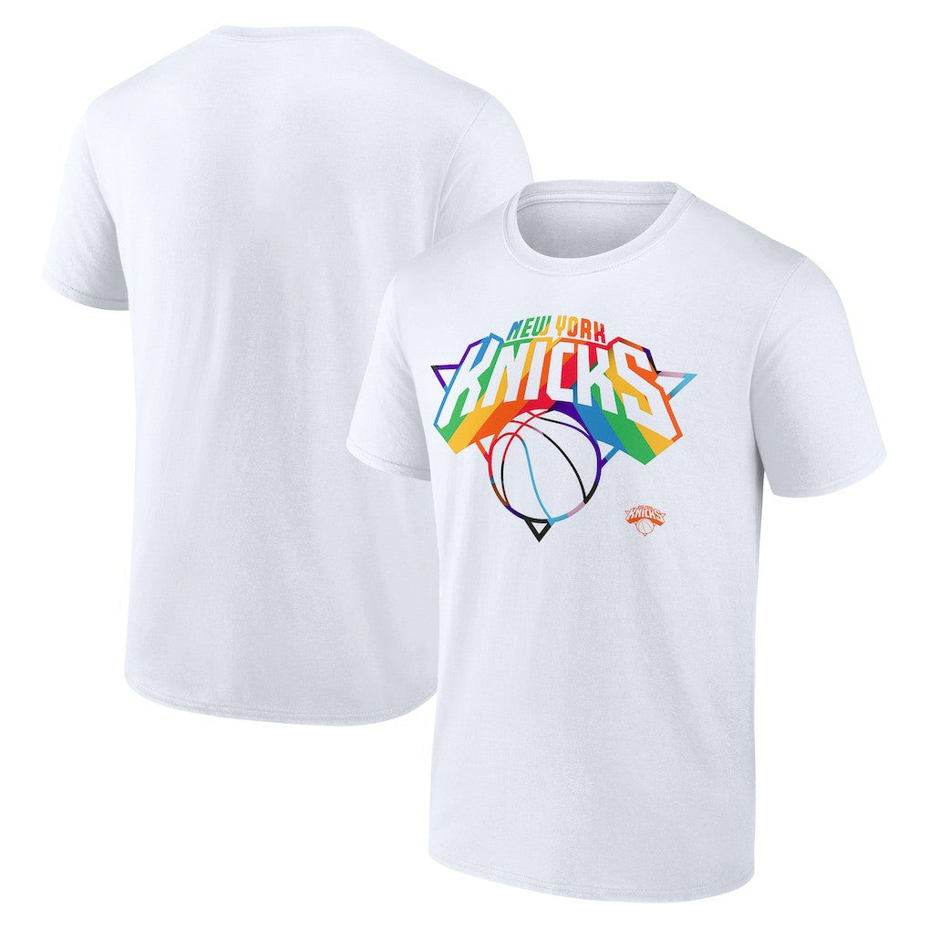 New York Knicks Team Logo Pride T-Shirt - White discount