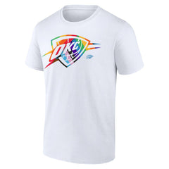 Oklahoma City Thunder Team Logo Pride T-Shirt - White for sale