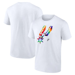 San Antonio Spurs Team Logo Pride T-Shirt - White for sale