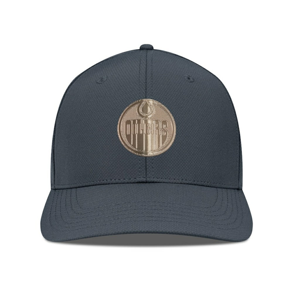 Edmonton Oilers Levelwear Rise Copper Insignia Flex Hat Charcoal