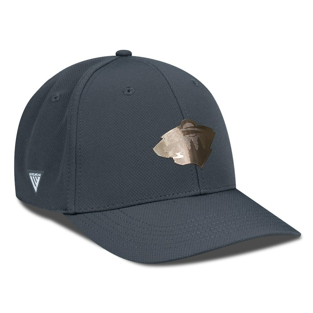 Minnesota Wild Levelwear Rise Copper Insignia Flex Hat Charcoal
