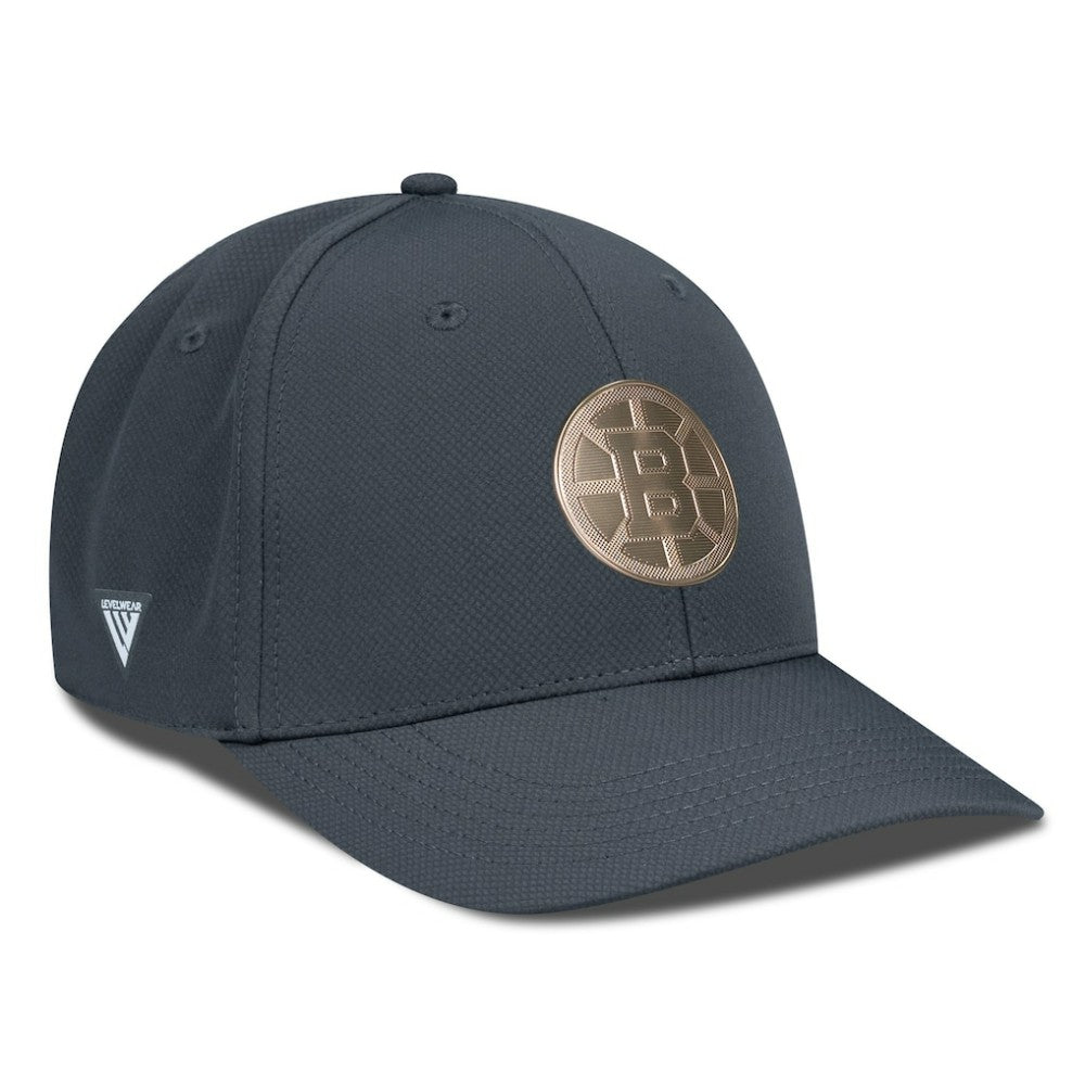 Boston Bruins Levelwear Rise Copper Insignia Flex Hat Charcoal