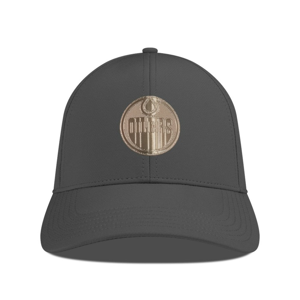 Edmonton Oilers Levelwear Ascend Copper Insignia Vented Adjustable Hat Charcoal