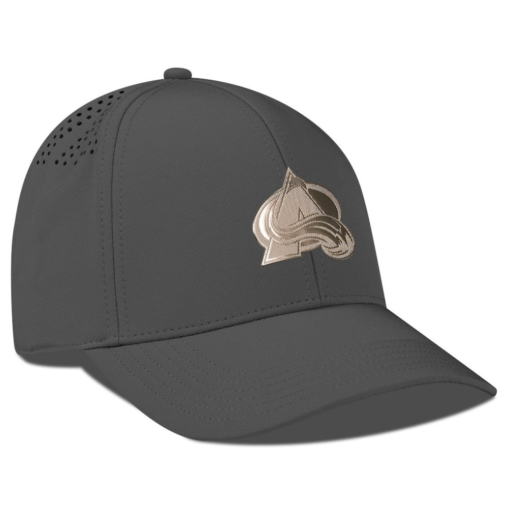 Colorado Avalanche Levelwear Ascend Copper Insignia Vented Adjustable Hat Charcoal
