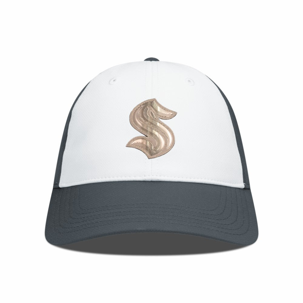 Seattle Kraken Levelwear Endure Copper Insignia Adjustable Hat White/Charcoal