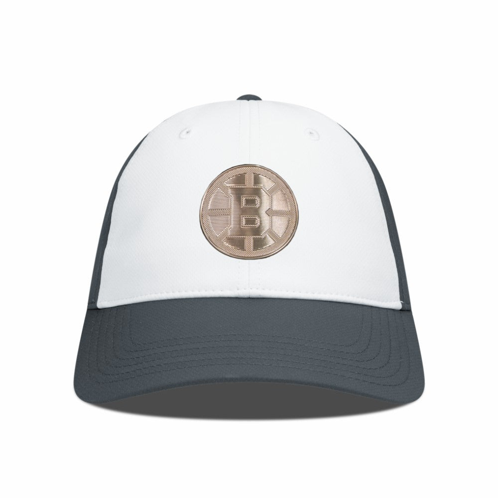 Boston Bruins Levelwear Endure Copper Insignia Adjustable Hat White/Charcoal