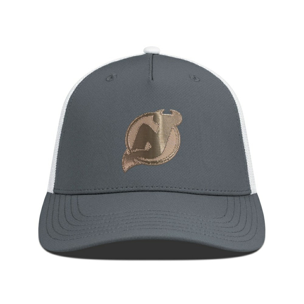 New Jersey Devils Levelwear Signal Copper Insignia Trucker Adjustable Hat Charcoal/White