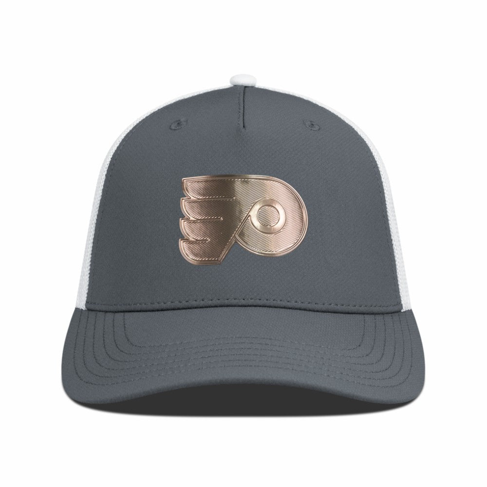 Philadelphia Flyers Levelwear Signal Copper Insignia Trucker Adjustable Hat Charcoal/White