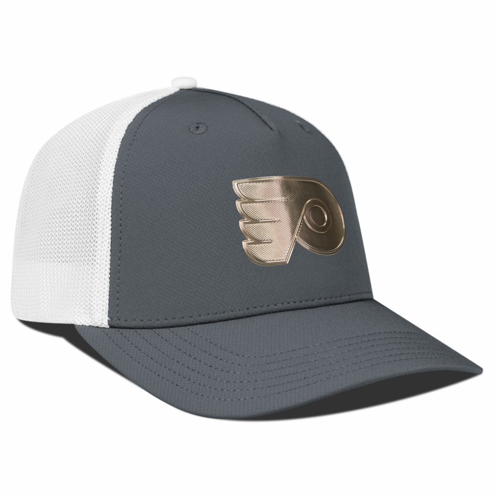 Philadelphia Flyers Levelwear Signal Copper Insignia Trucker Adjustable Hat Charcoal/White