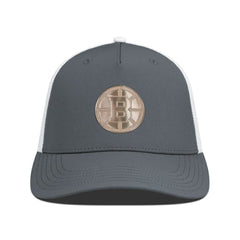 Boston Bruins Levelwear Signal Copper Insignia Trucker Adjustable Hat Charcoal/White