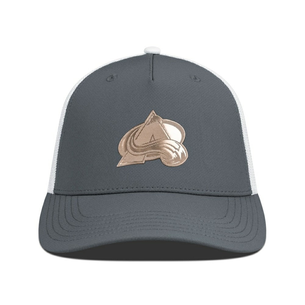 Colorado Avalanche Levelwear Signal Copper Insignia Trucker Adjustable Hat Charcoal/White