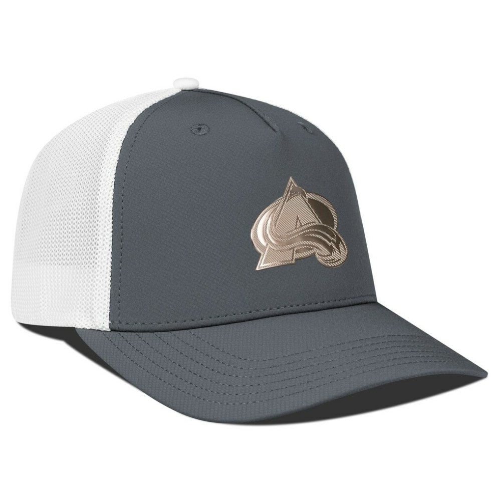 Colorado Avalanche Levelwear Signal Copper Insignia Trucker Adjustable Hat Charcoal/White