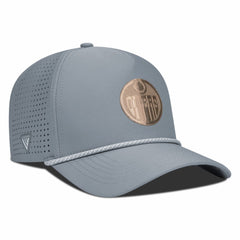 Edmonton Oilers Levelwear Gordon Copper Insignia Vented Adjustable Hat Gray