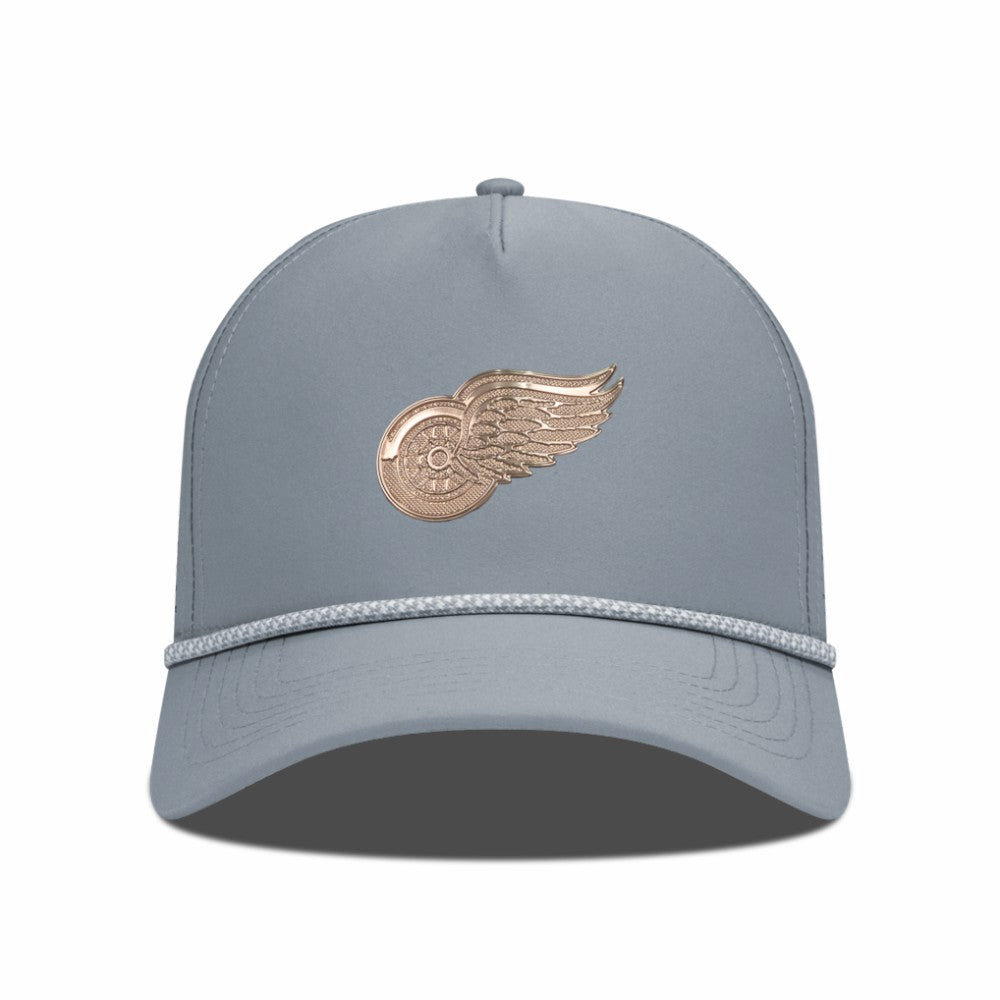 Detroit Red Wings Levelwear Gordon Copper Insignia Vented Adjustable Hat Gray