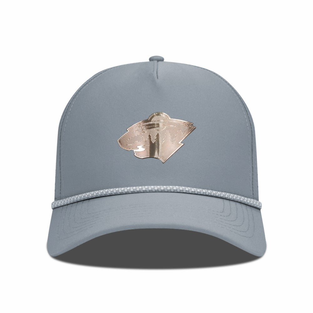 Minnesota Wild Levelwear Gordon Copper Insignia Vented Adjustable Hat Gray