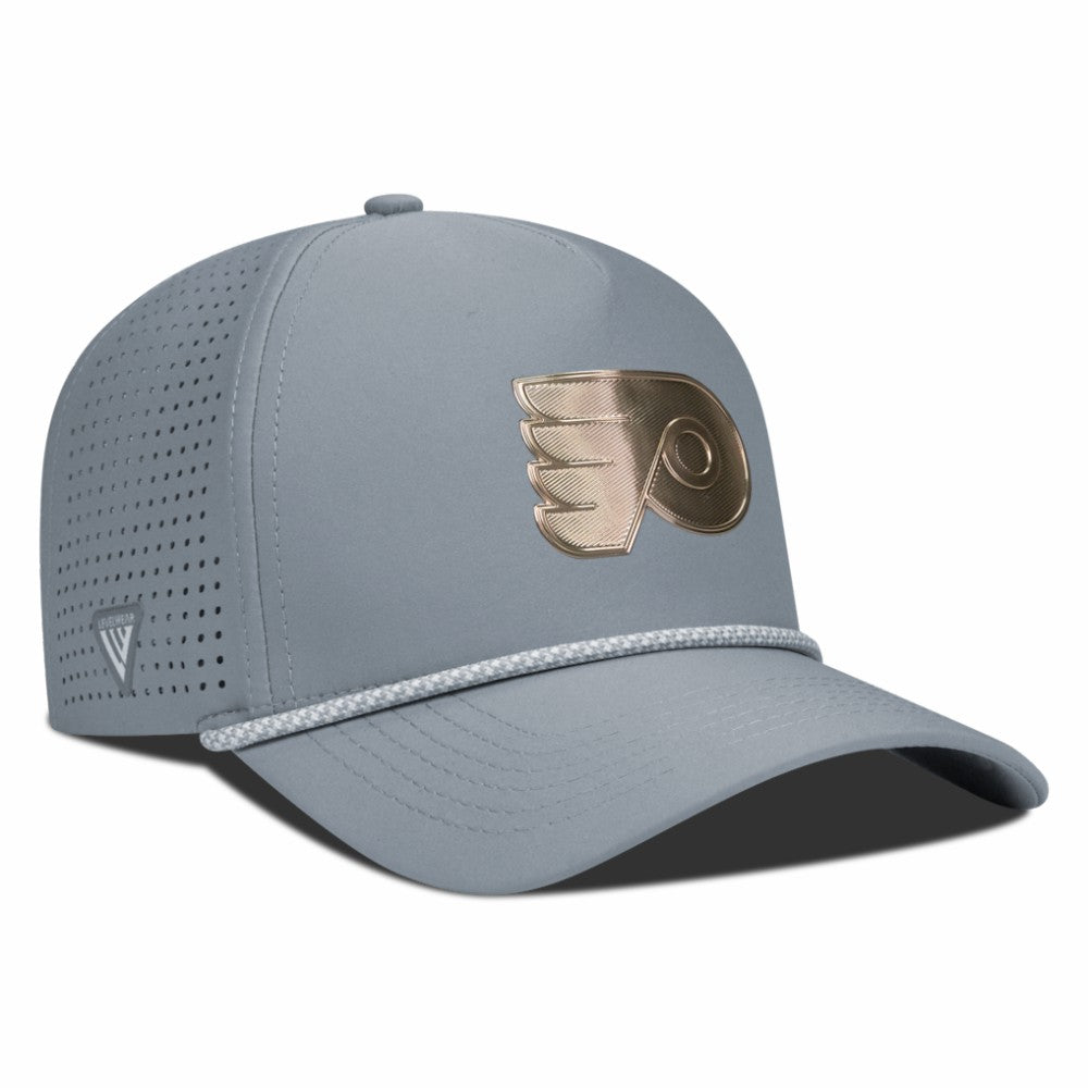 Philadelphia Flyers Levelwear Gordon Copper Insignia Vented Adjustable Hat Gray