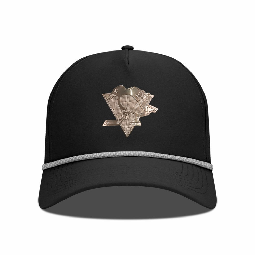 Pittsburgh Penguins Levelwear Gordon Copper Insignia Vented Adjustable Hat Black