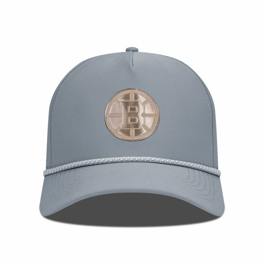 Boston Bruins Levelwear Gordon Copper Insignia Vented Adjustable Hat Gray