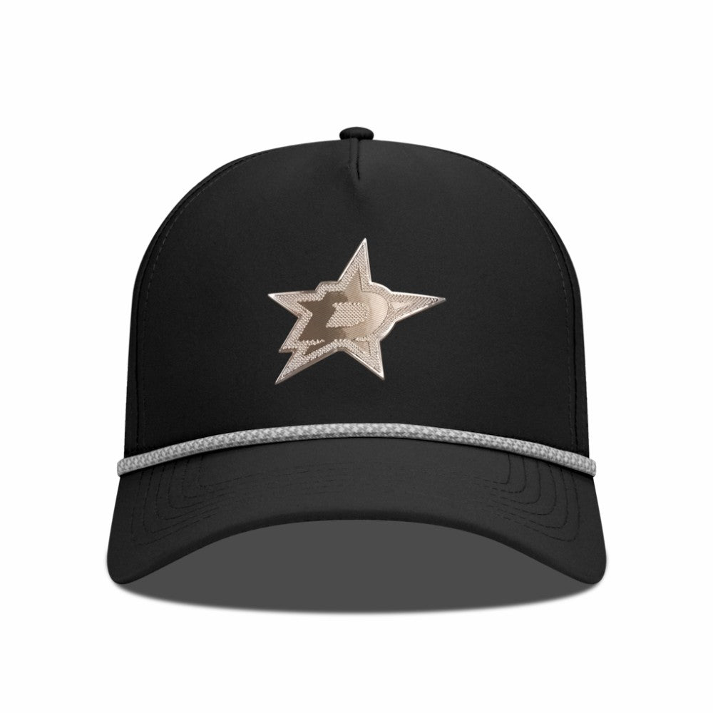 Dallas Stars Levelwear Gordon Copper Insignia Vented Adjustable Hat Black