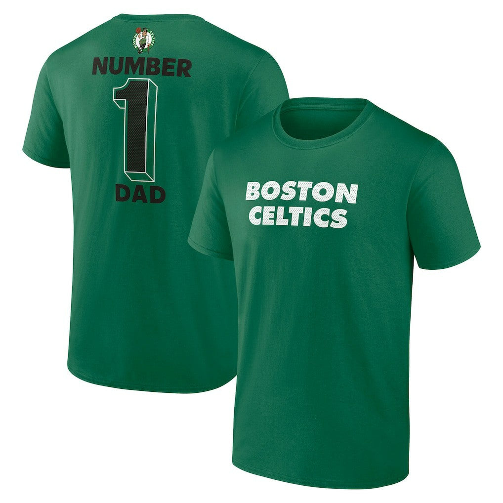 Boston Celtics #1 Dad Jersey T-Shirt - Kelly Green cheap